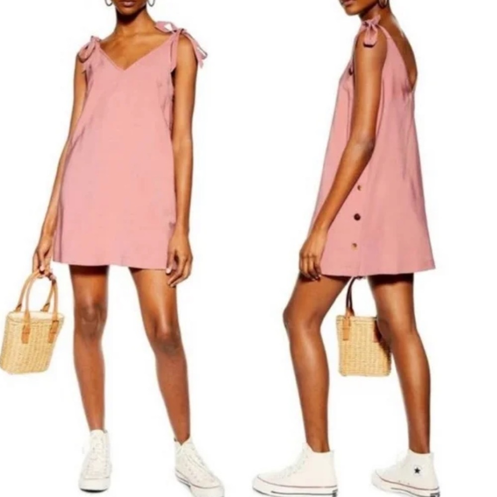 Topshop Tie strap shift dress
